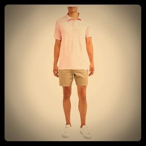 Pink Slub Polo / White Tipped